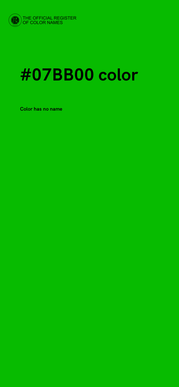 #07BB00 color image
