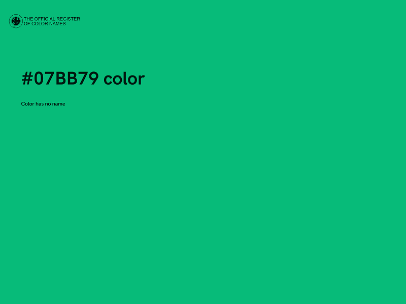 #07BB79 color image