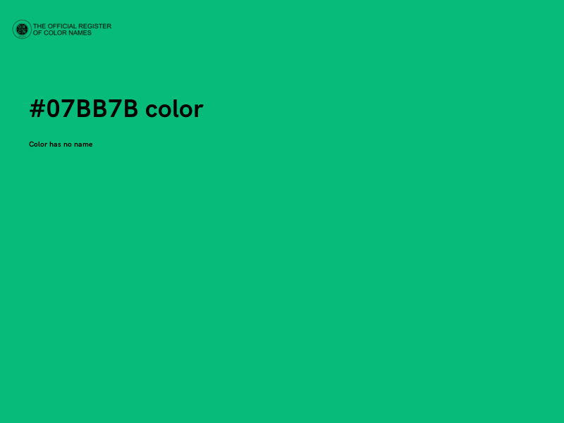 #07BB7B color image