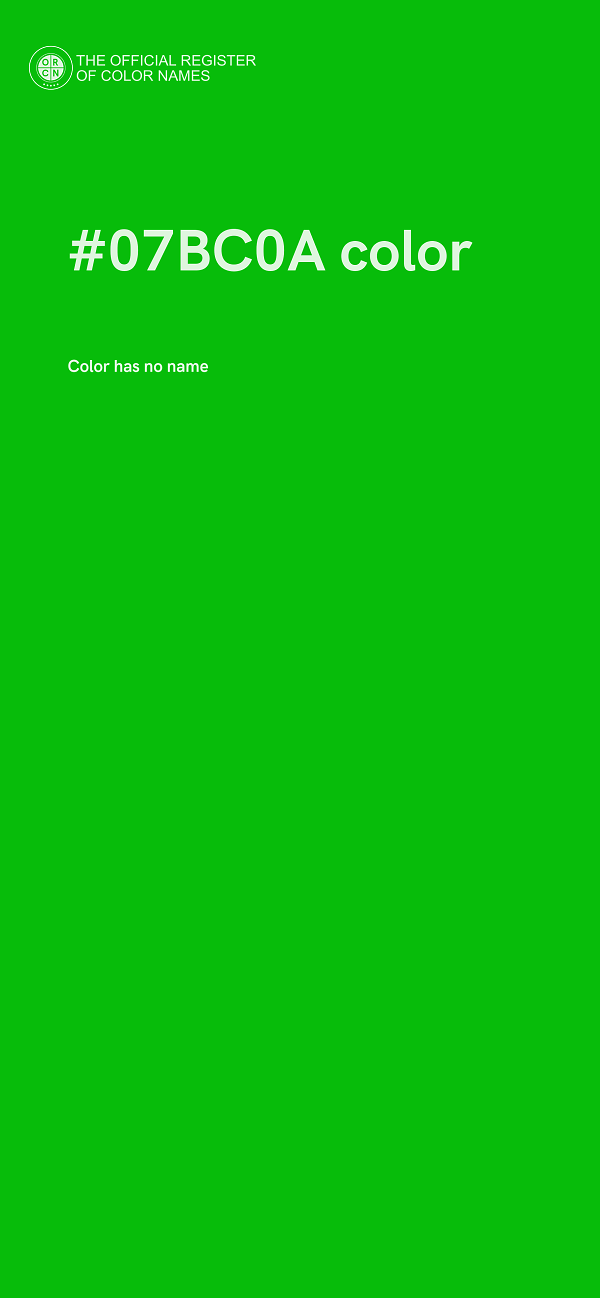 #07BC0A color image