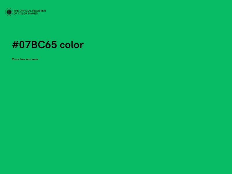 #07BC65 color image