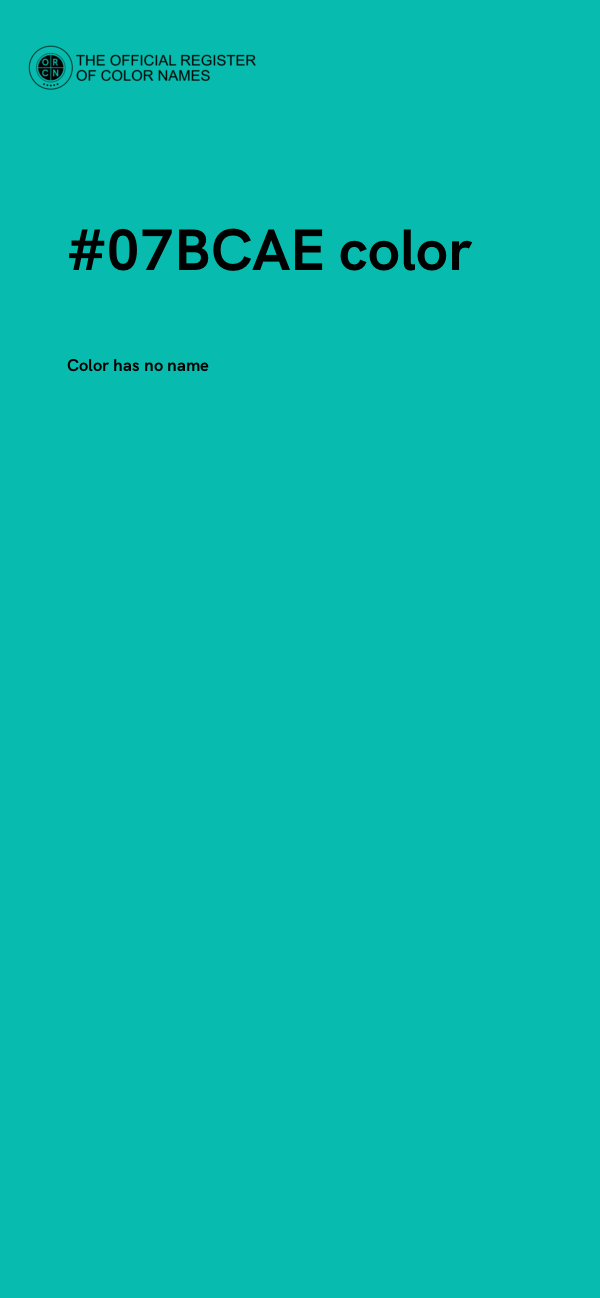 #07BCAE color image