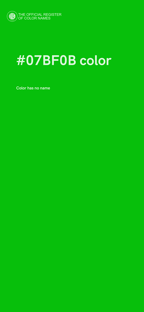 #07BF0B color image