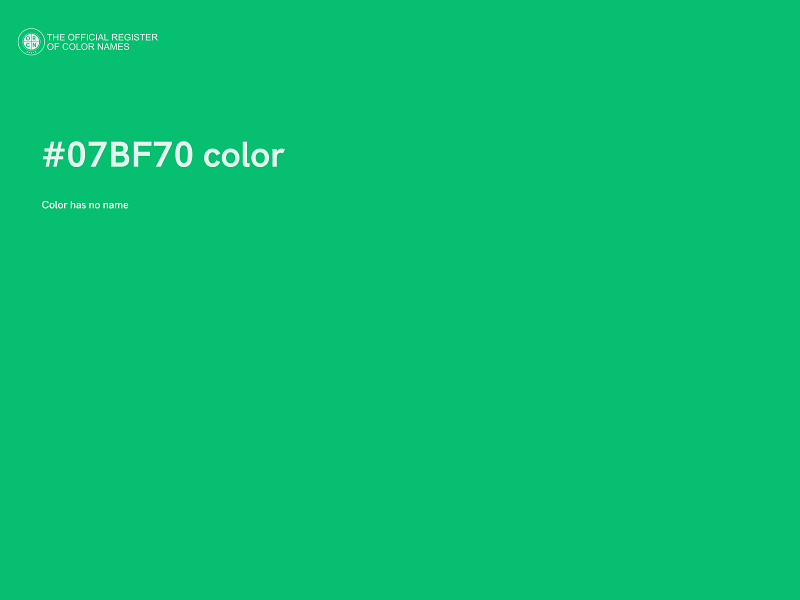 #07BF70 color image