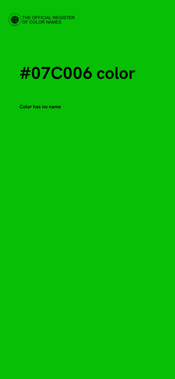 #07C006 color image