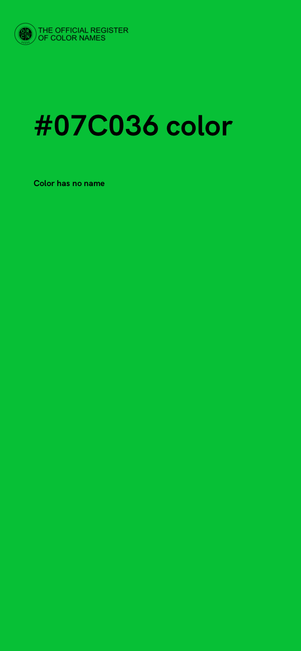 #07C036 color image
