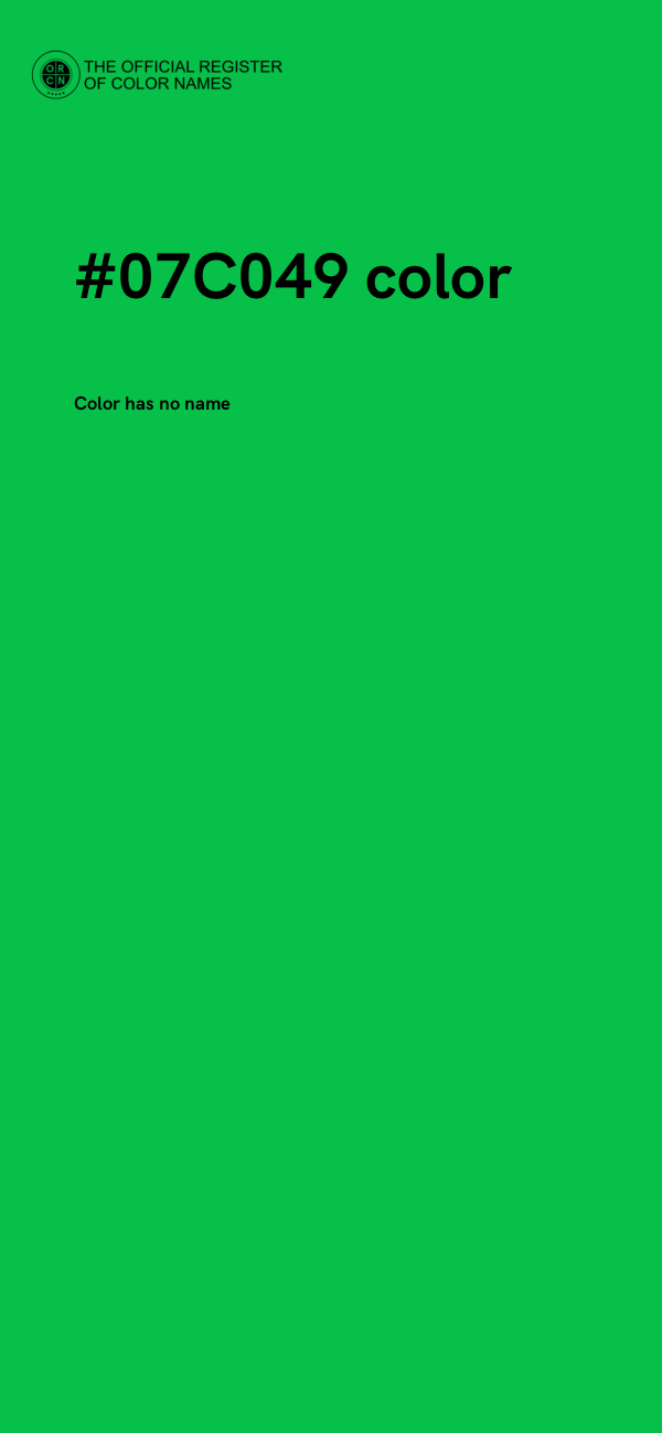 #07C049 color image