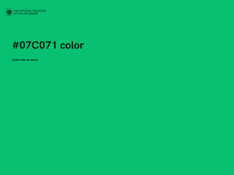 #07C071 color image