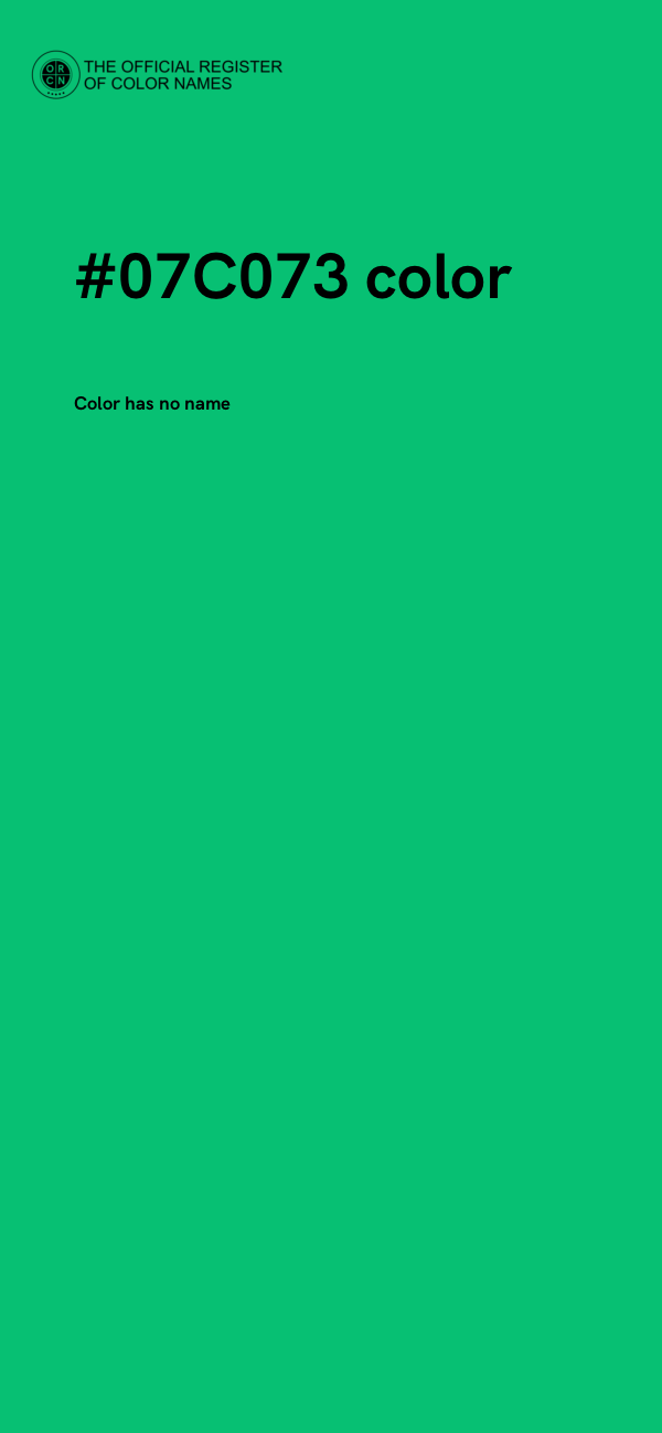 #07C073 color image