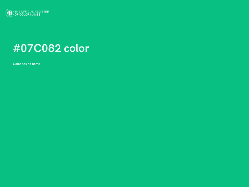 #07C082 color image
