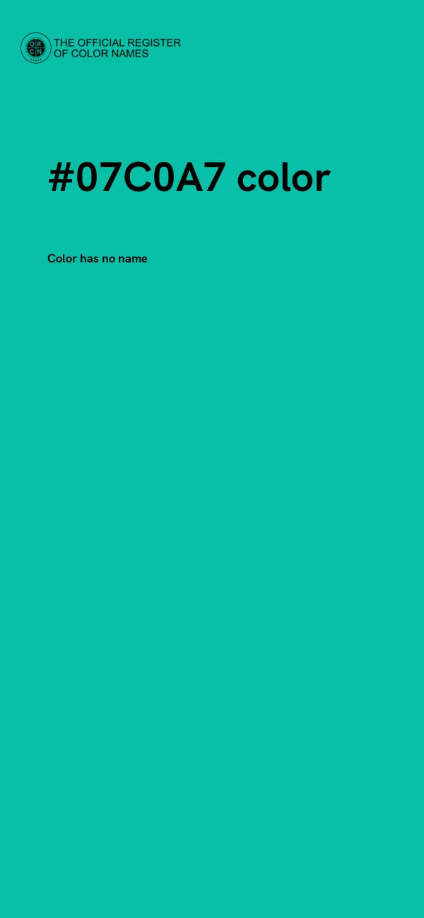 #07C0A7 color image