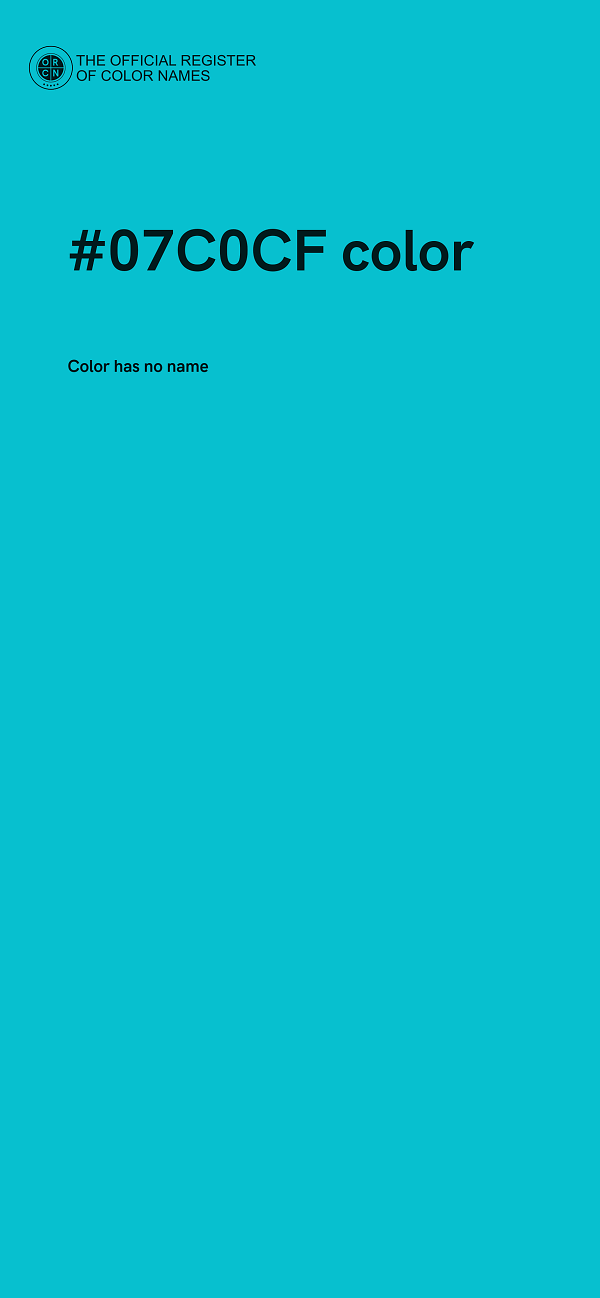 #07C0CF color image