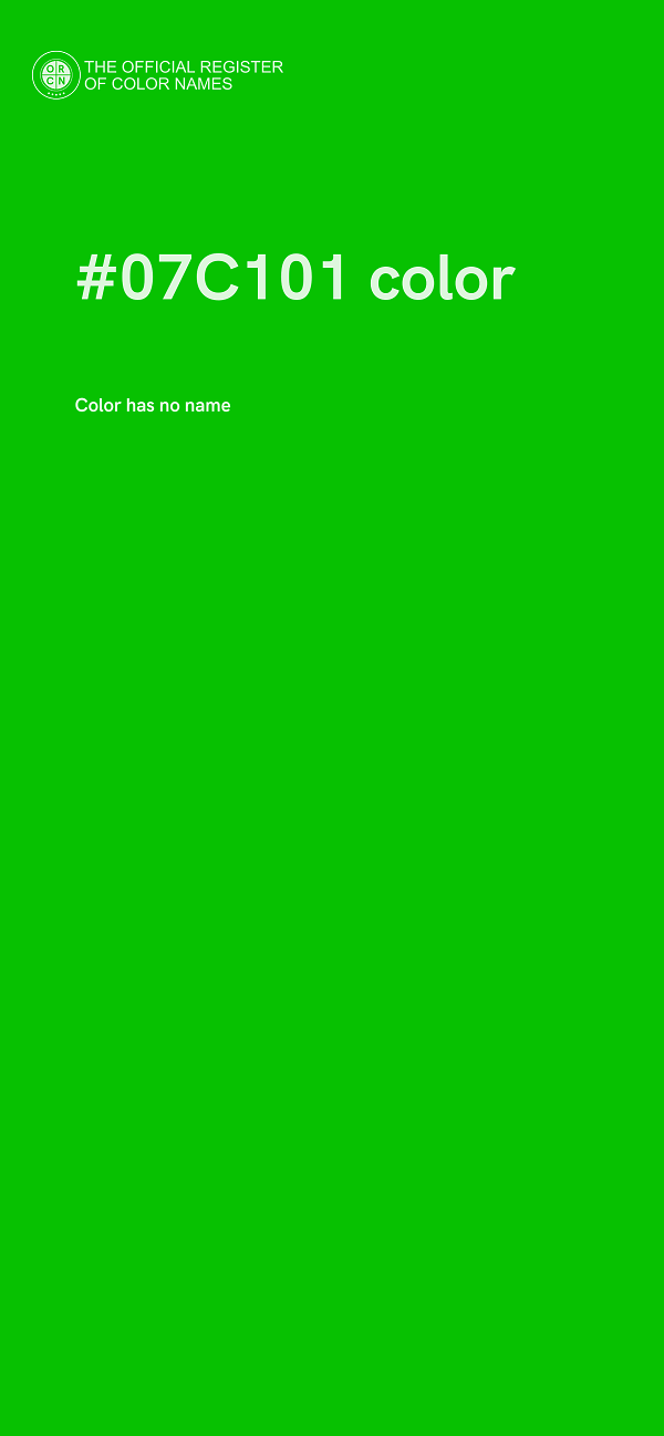#07C101 color image