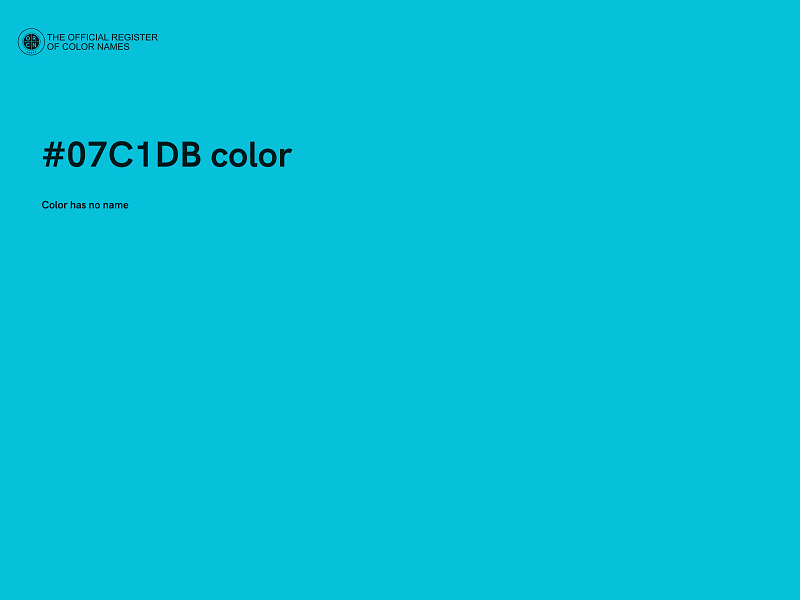 #07C1DB color image