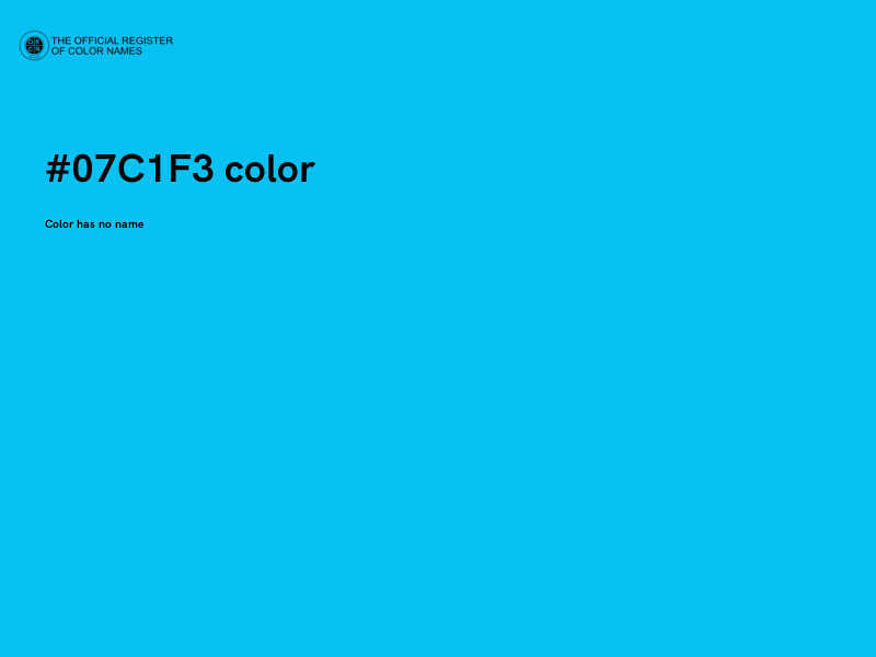 #07C1F3 color image