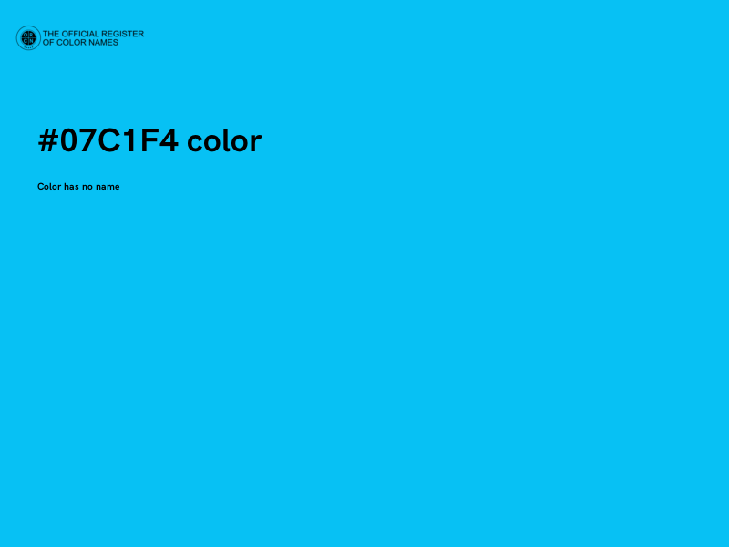 #07C1F4 color image