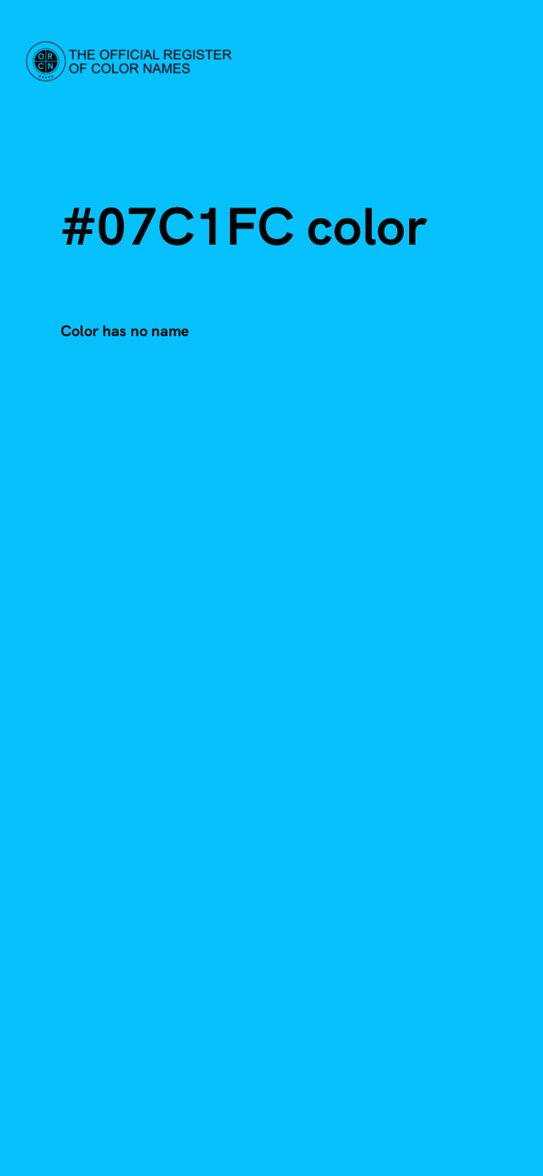 #07C1FC color image