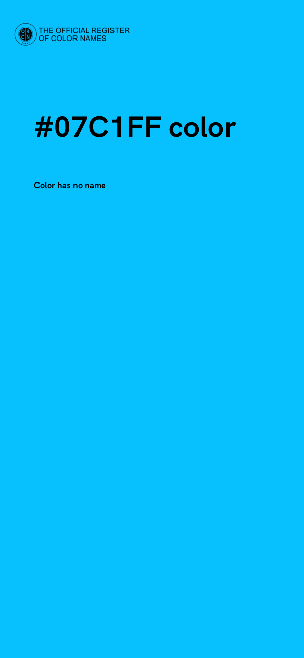 #07C1FF color image