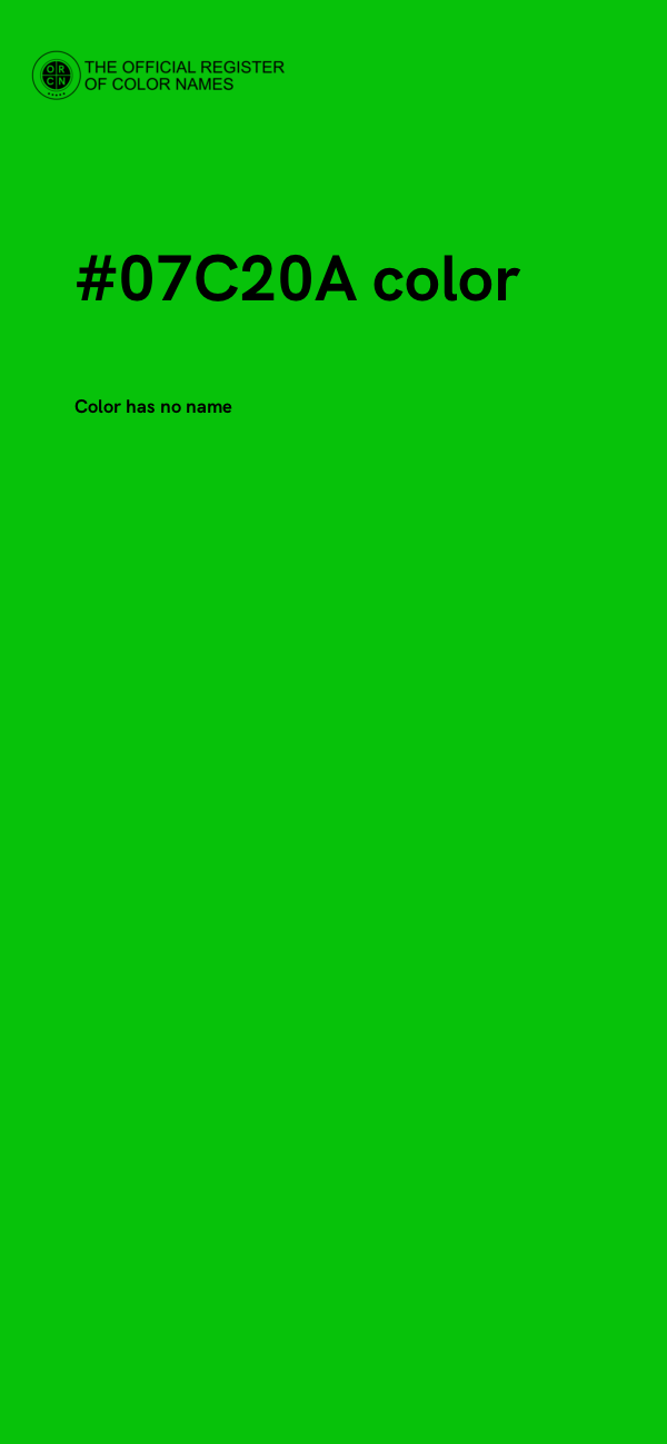 #07C20A color image