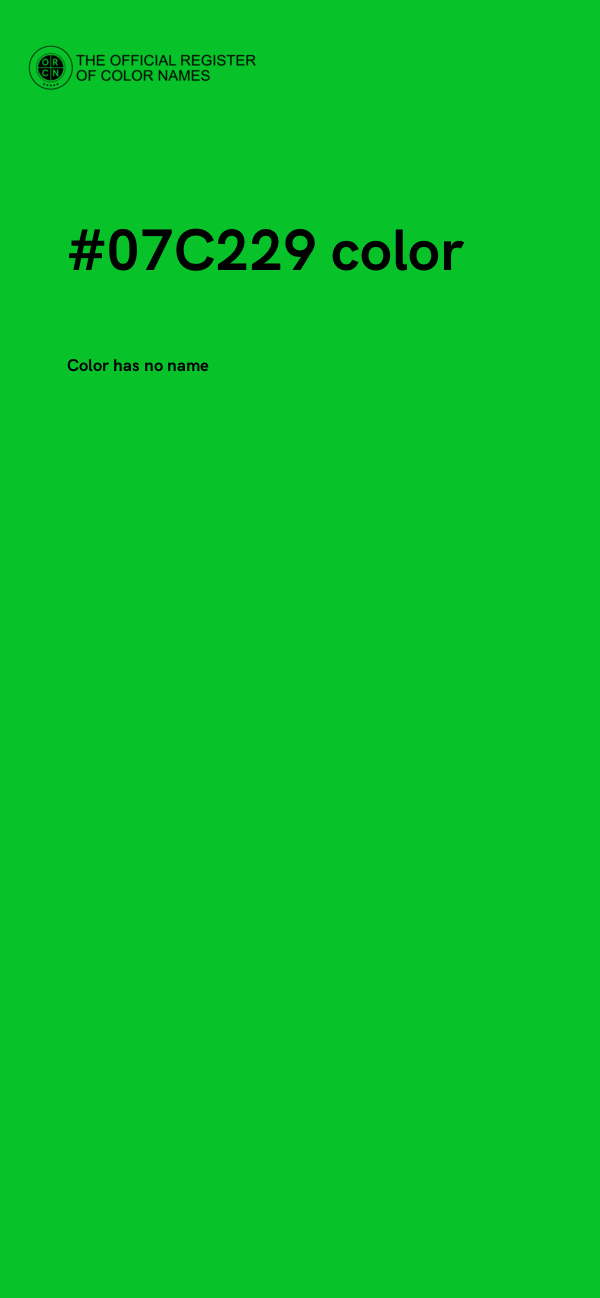 #07C229 color image