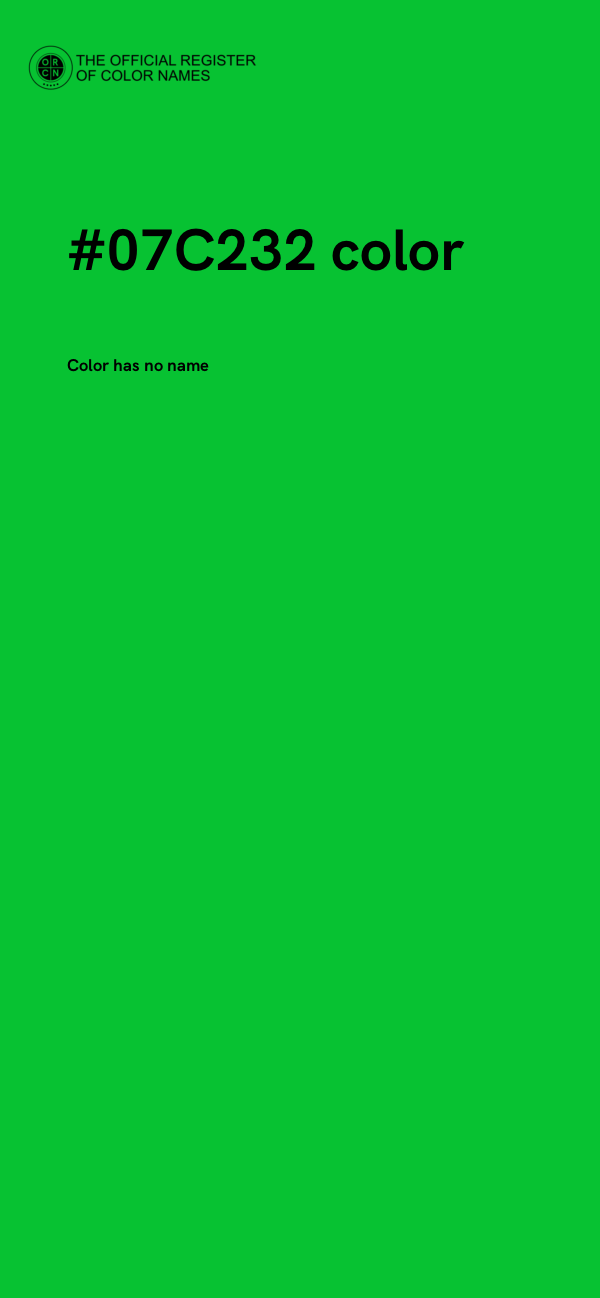 #07C232 color image