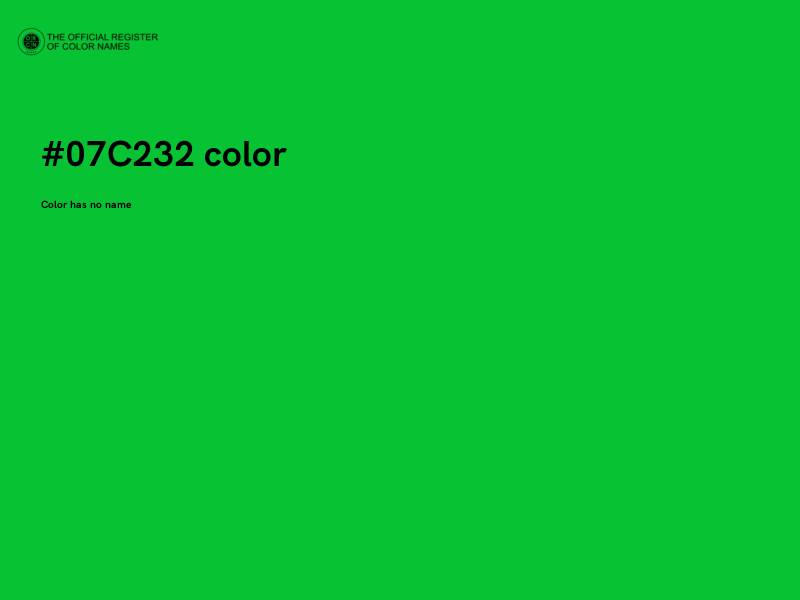 #07C232 color image