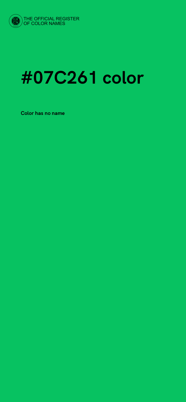#07C261 color image