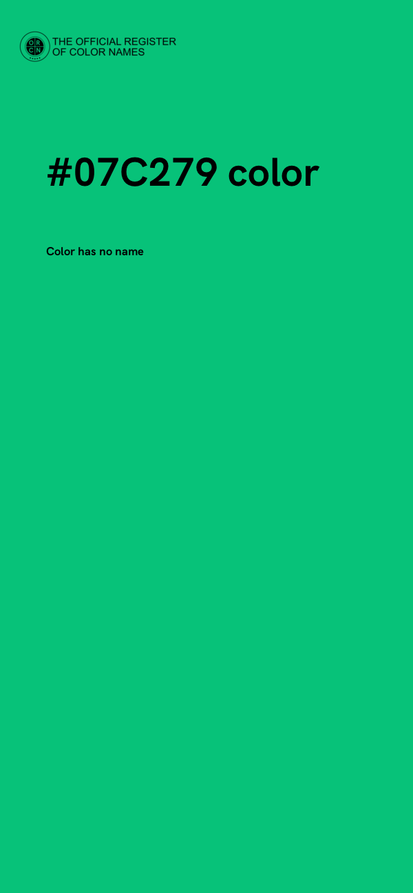 #07C279 color image