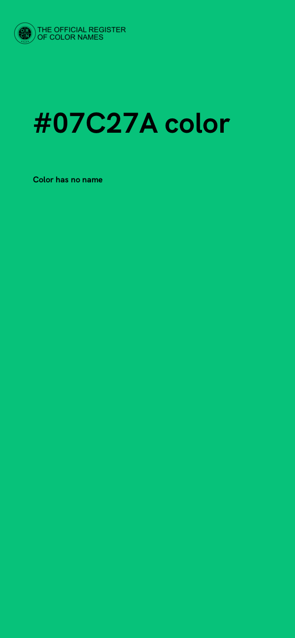 #07C27A color image