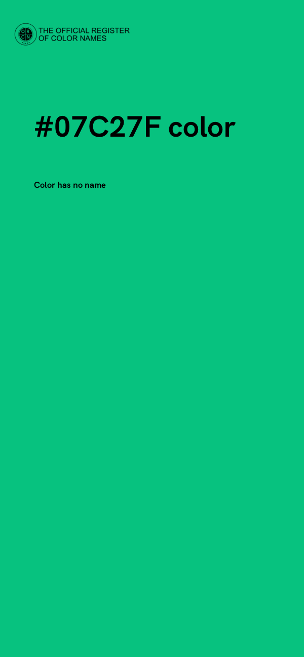 #07C27F color image