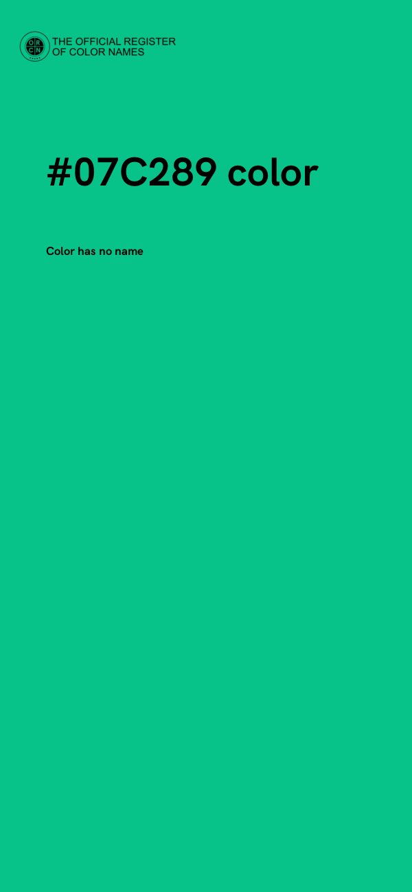 #07C289 color image