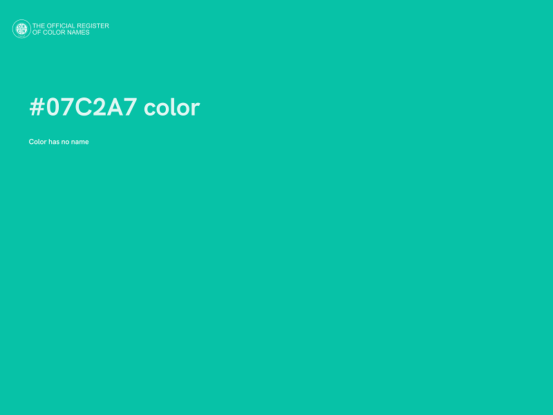 #07C2A7 color image