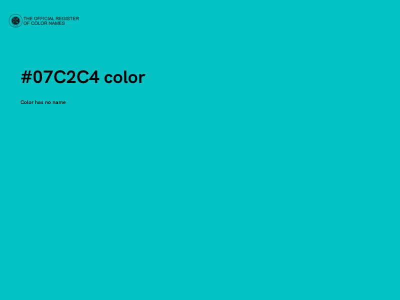 #07C2C4 color image
