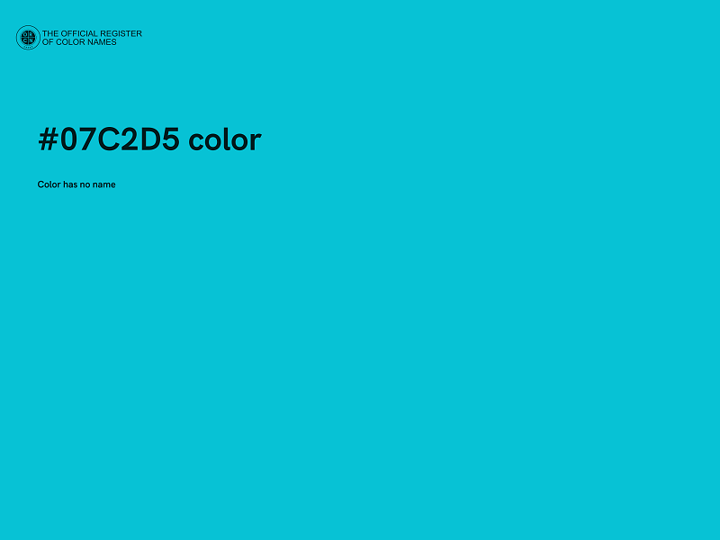 #07C2D5 color image