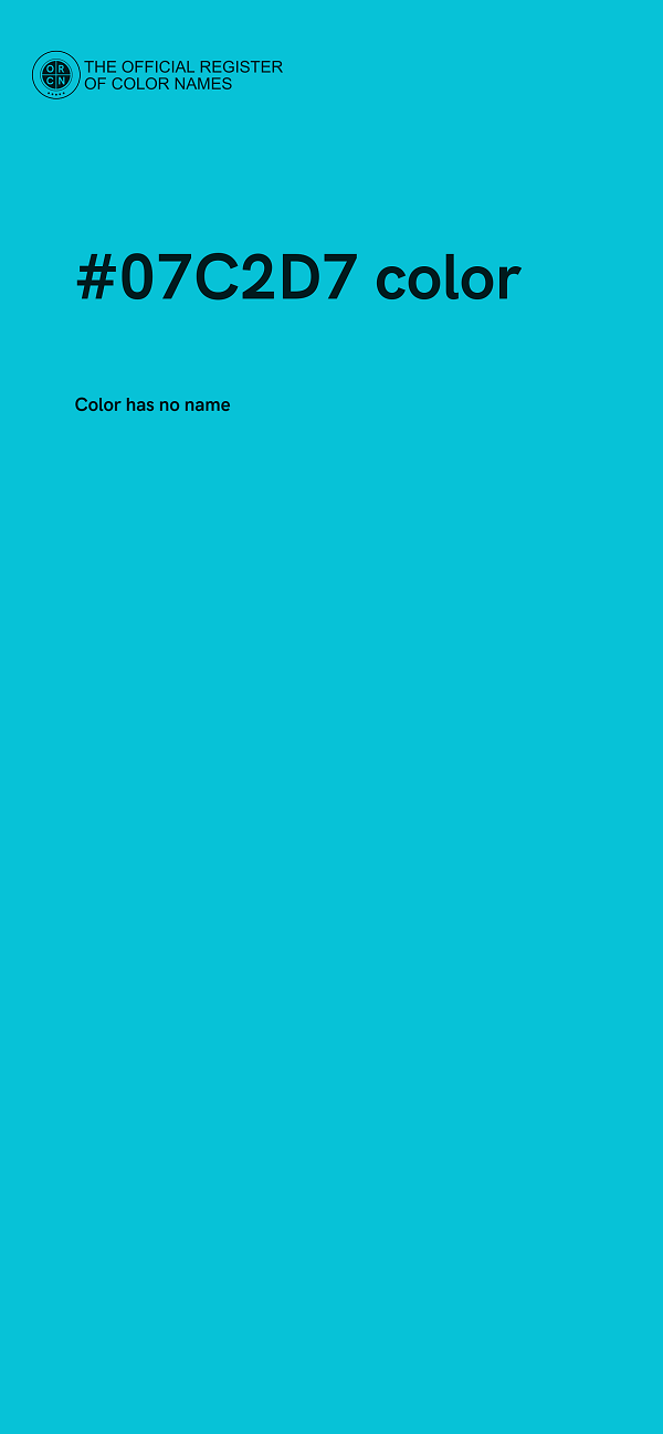 #07C2D7 color image
