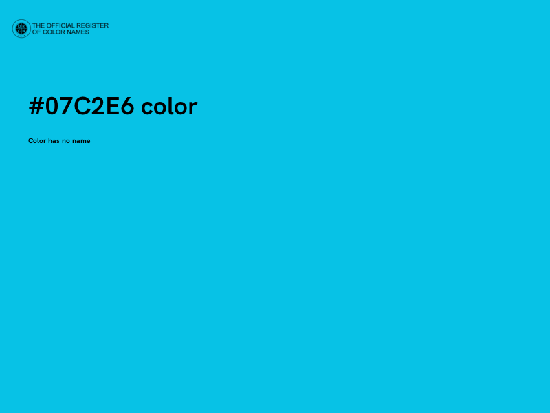 #07C2E6 color image