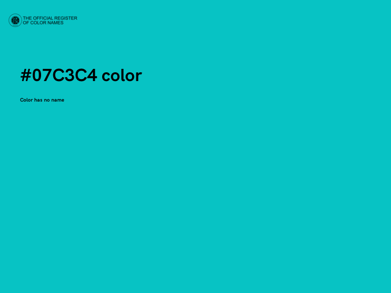 #07C3C4 color image