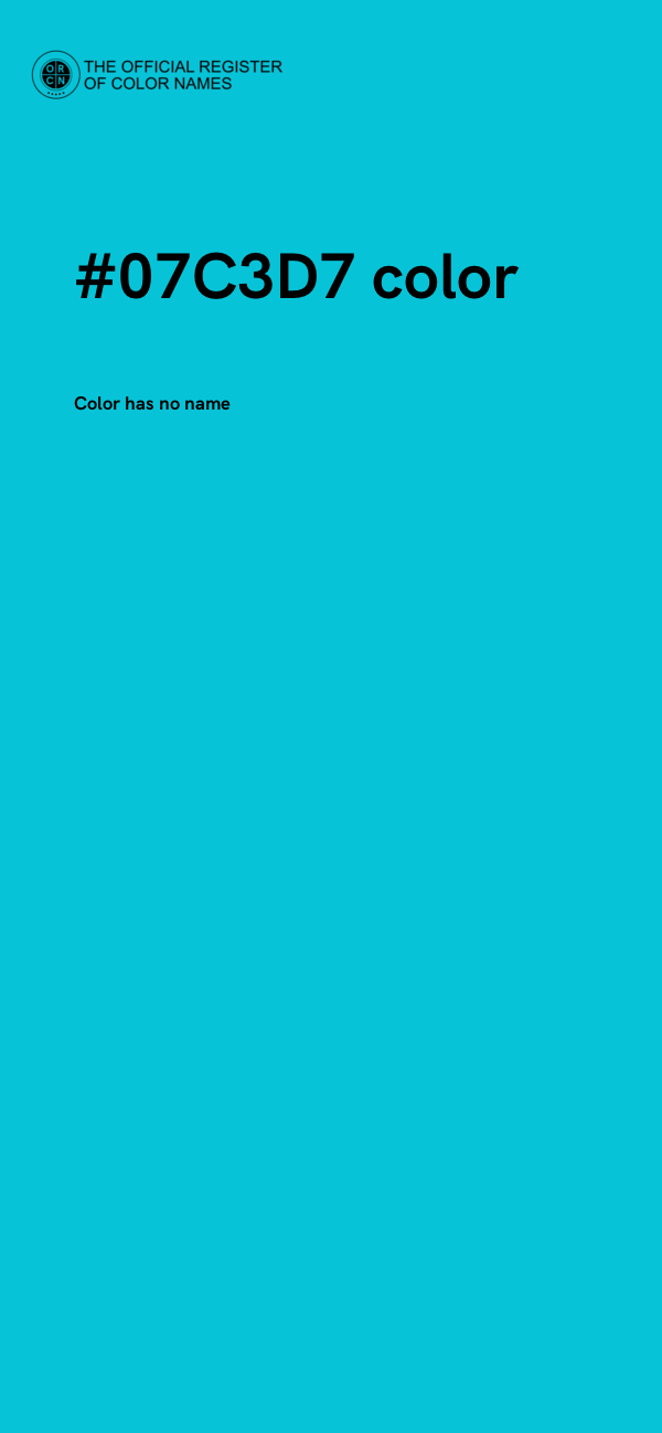 #07C3D7 color image