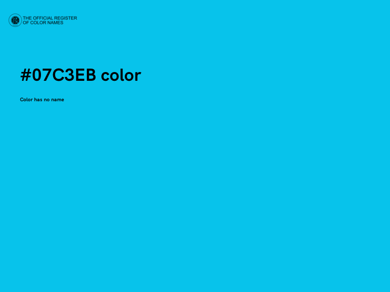 #07C3EB color image