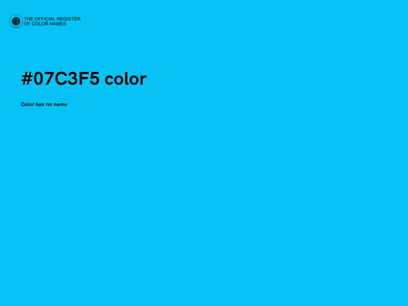 #07C3F5 color image