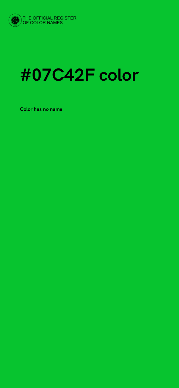 #07C42F color image
