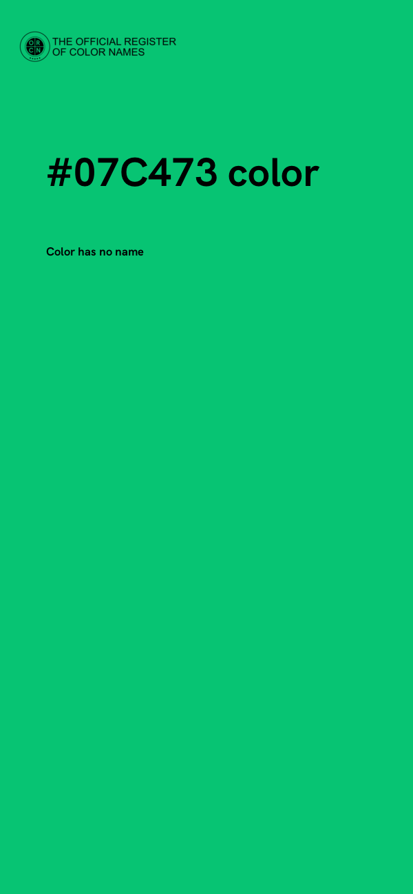 #07C473 color image