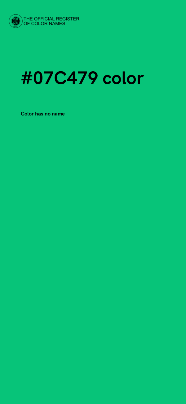 #07C479 color image