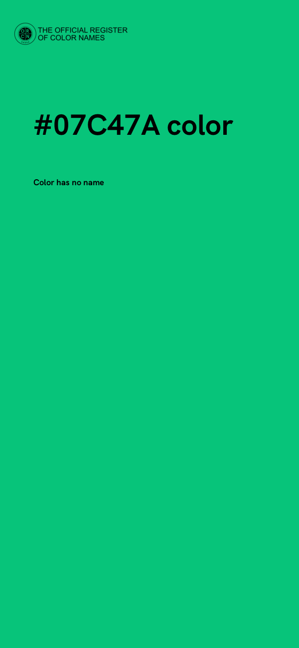 #07C47A color image
