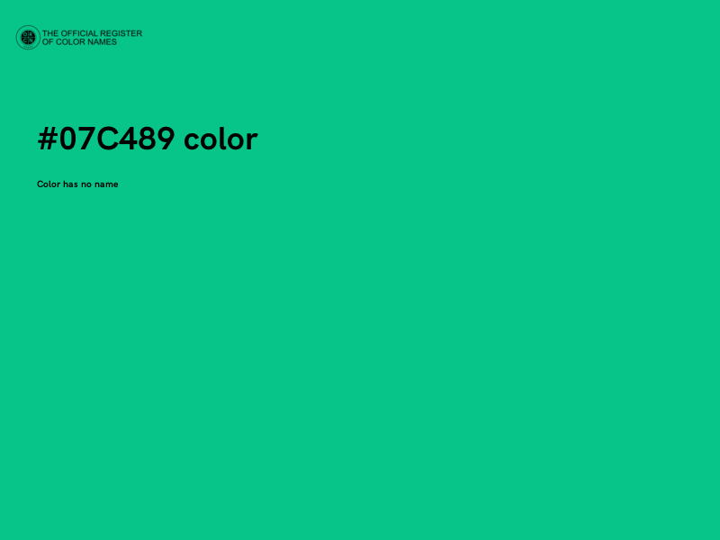 #07C489 color image