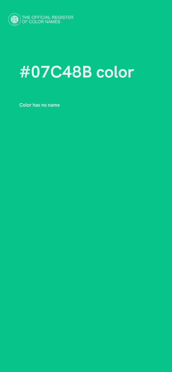 #07C48B color image