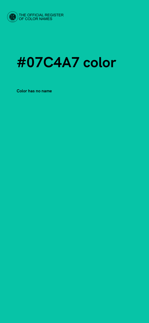 #07C4A7 color image