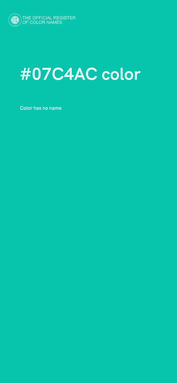#07C4AC color image