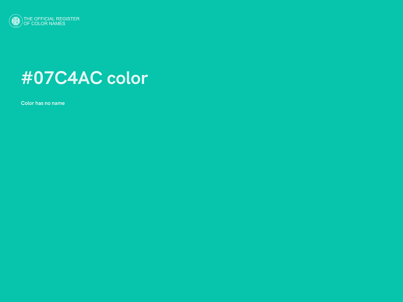 #07C4AC color image