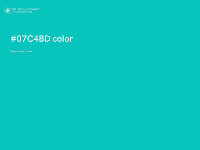 #07C4BD color image